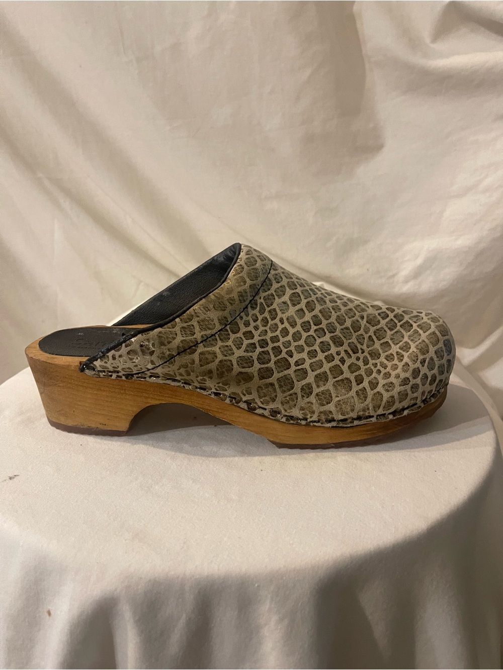 Sanita Snake Print Clogs